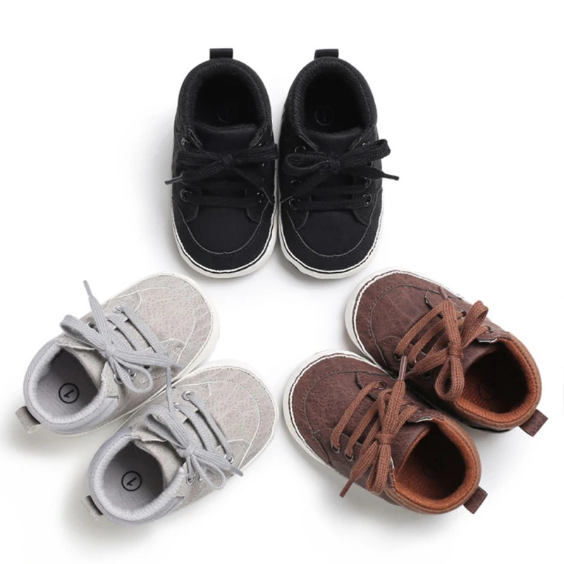 Нескользящая детская обувь для детей от 0 до 18 месяцев; Повседневная обувь из искусственной кожи; обувь на мягкой подошве; модные детские кроссовки для малышей