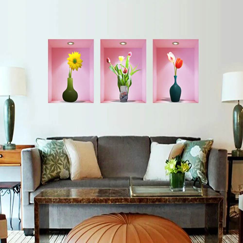 3 قطعة/المجموعة 3D زهرية القابل للإزالة جداريات الشارات ملصقات اللصق جدار ملصق لاصق لامع ورائع لغرفة النوم المعيشة غرف الاطفال ديكور DIY 3 قطعة/المجموعة 3D زهرية القابل للإزالة جداريات الشارات ملصقات اللصق جدار ملصق لاصق لامع ورائع لغرفة النوم المعيشة غرف الاطفال ديكور DIY