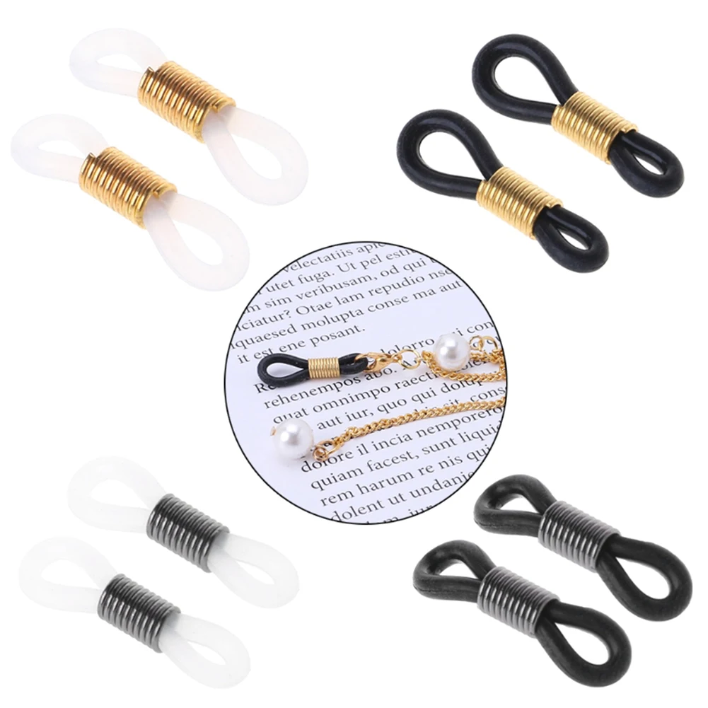 

Unisex Glasses Chain Solid Casual Eyeglass Holder Summer New Fashion Rubber Ring Non Slip Diy Connector Glasses Strap Hot Sale