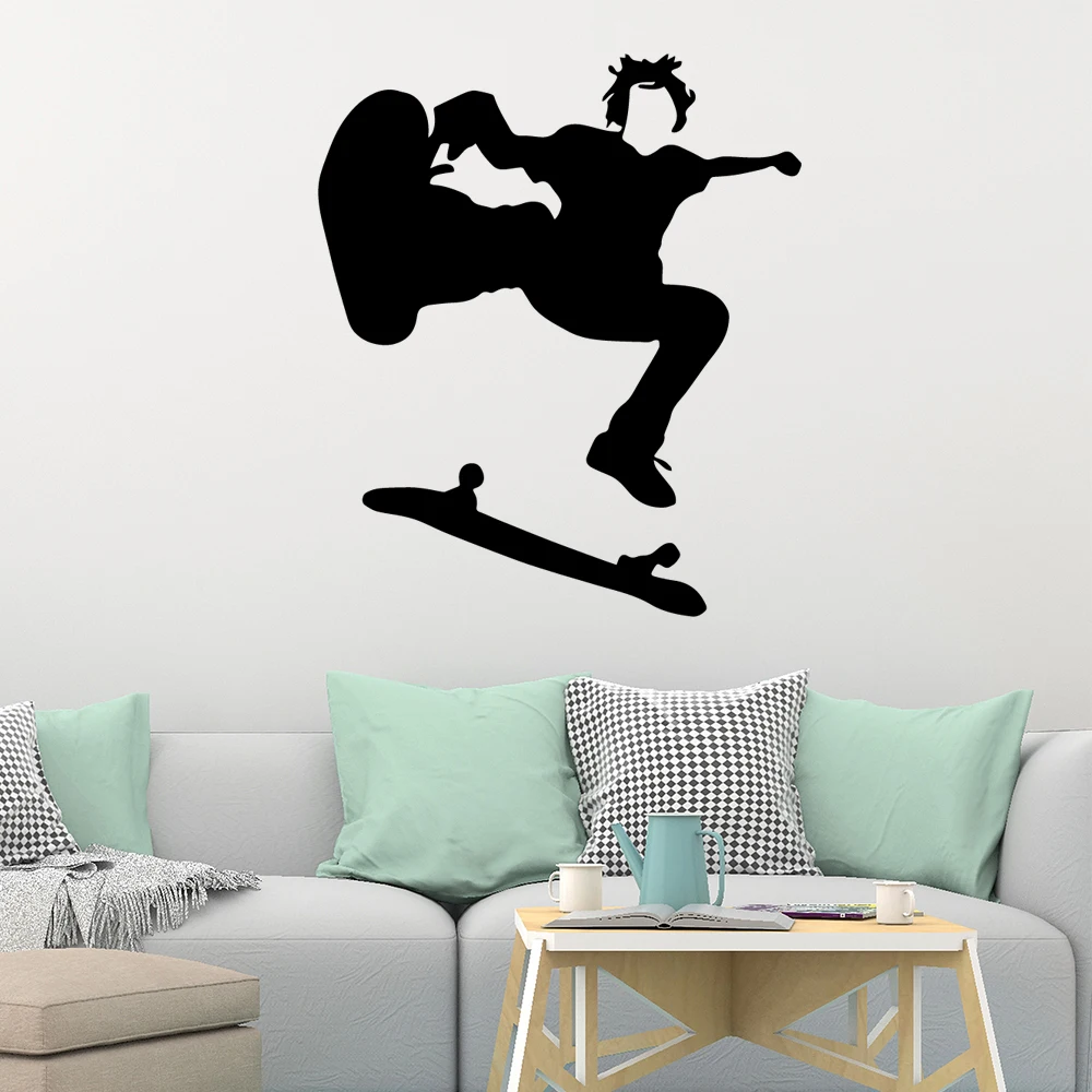 Skate Boarder Peel and Stick Decal Wall Mural Skateboarder BELOW WHOLESALE