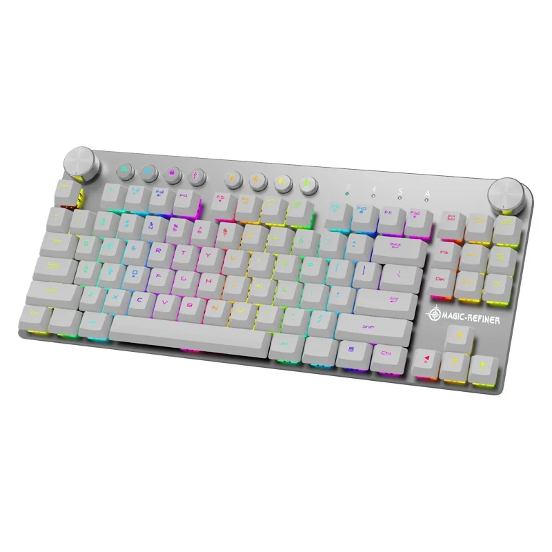 Портативная Проводная Bluetooth клавиатура MAGIC REFINER MK11 с RGB подсветкой|Клавиатуры| |
