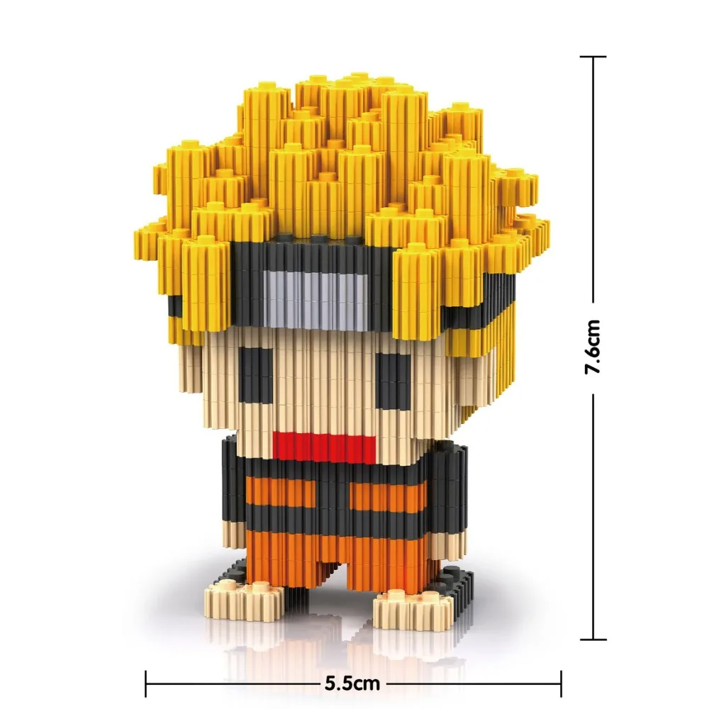 Bloques mágicos de Animación Naruto Mini Micro Bloques DIY Juguetes de