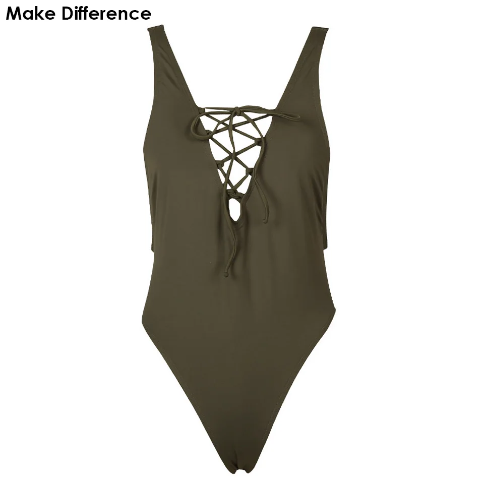 Make Difference Army Green Bathing Suits for Women Sexy String ...
