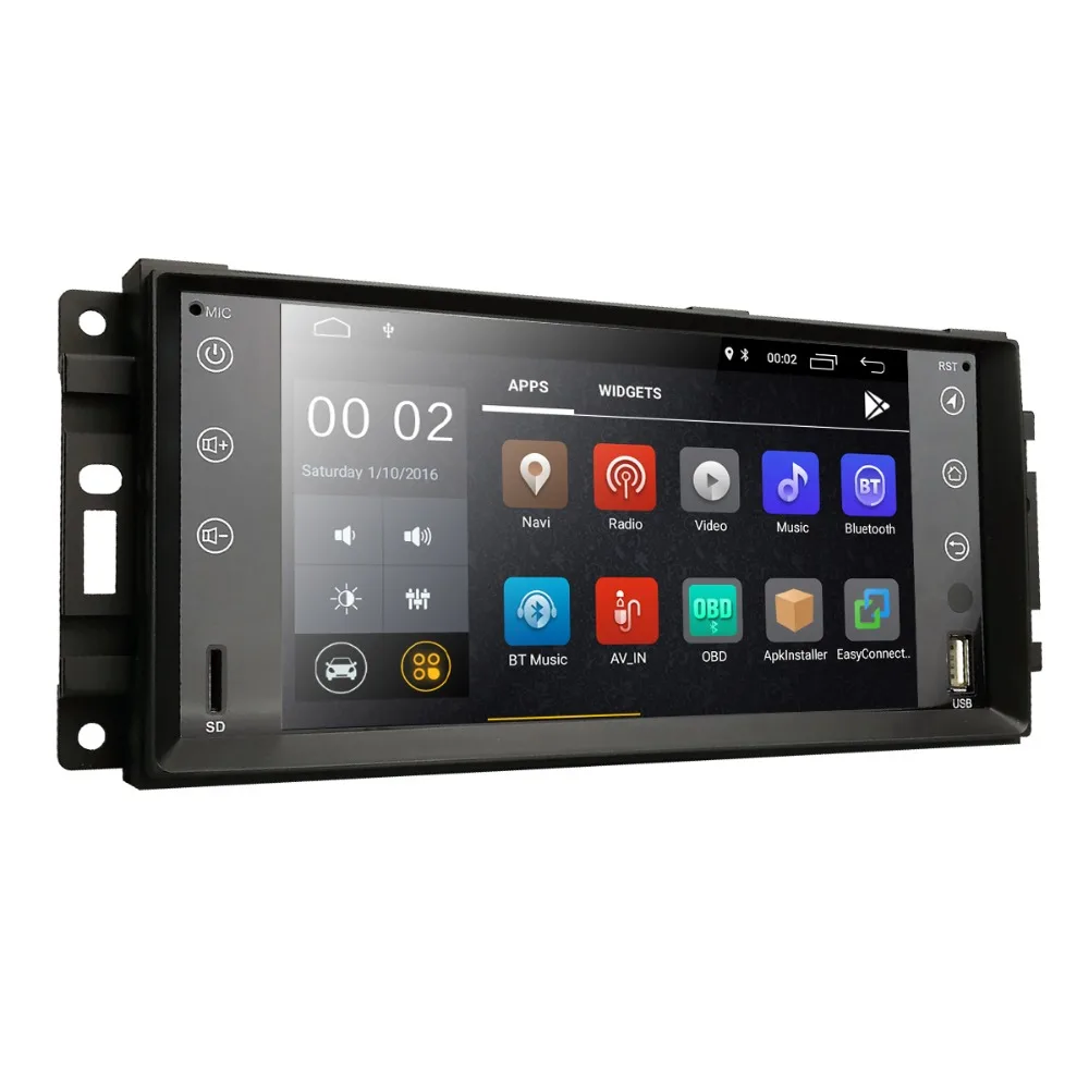 Best New 7Inch Android 8.1 Car Stereo For Jeep Grand Cherokee Chevrolet Commander Dodge Chrysler 300C Player DVR TPMS DAB Free camera 1