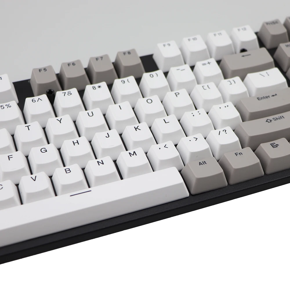Pbt keycap двойная съемка 108 клавиш ретро серый белый OEM профиль для MX переключатели