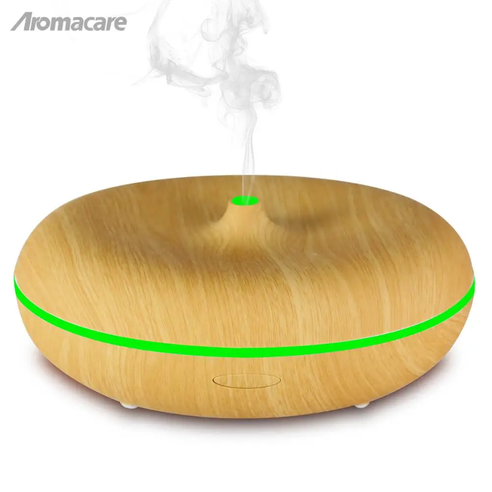 Aromacare 400 мл красочный меняющий светильник под дерево мини увлажнитель воздуха 24 в 12 Вт Арома диффузор - Цвет: Light wood grain