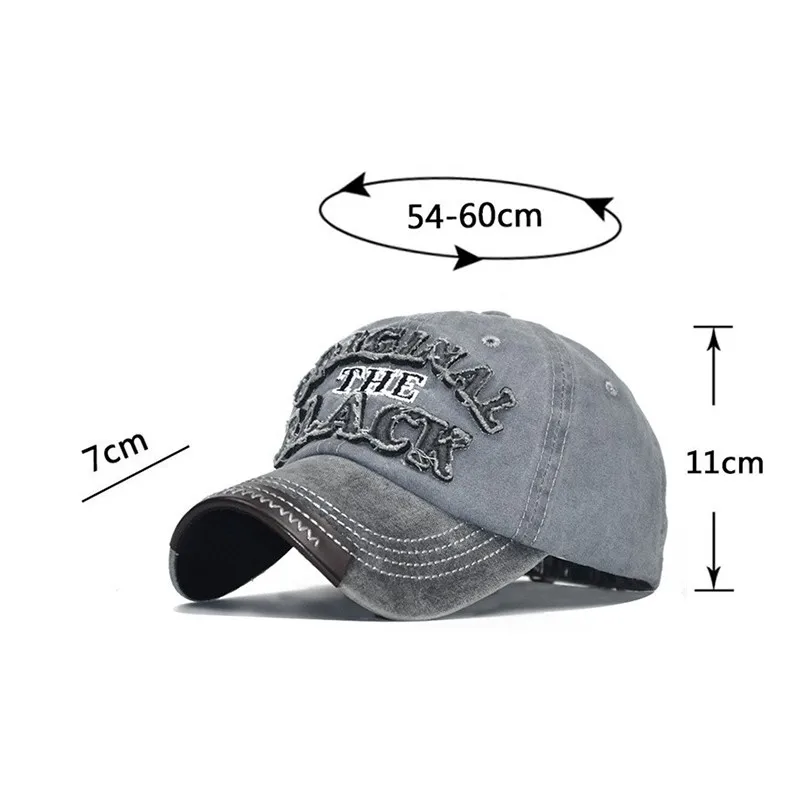 قبعة الجولف القطن القبعات الأصلي أسود سائق الشاحنة العلامة التجارية Snapback قبعات الذكور خمر التطريز Casquette العظام أسود أبي قبعة fishingCaps