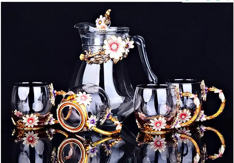 Креативный чайник, чайная чашка, фруктовый сок, чашка, Термостойкое Хрустальное стекло, высококачественные кофейные чашки