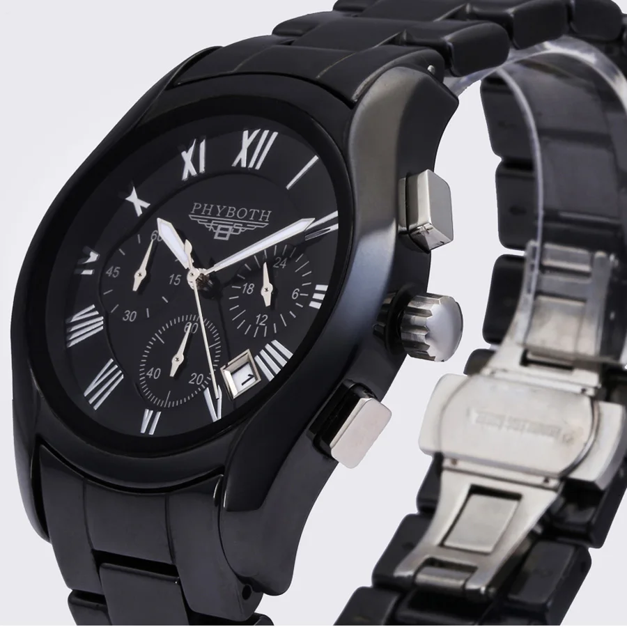 Новые мужские спортивные часы phyboth PB1400/1401 керамические наручные японские