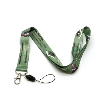 

30pcs/lot Green Book Film Lanyard ID Holder Watercolor Skinny Fabric Lanyards Mobile Phone Badge Holder Lariat Key Holder S18