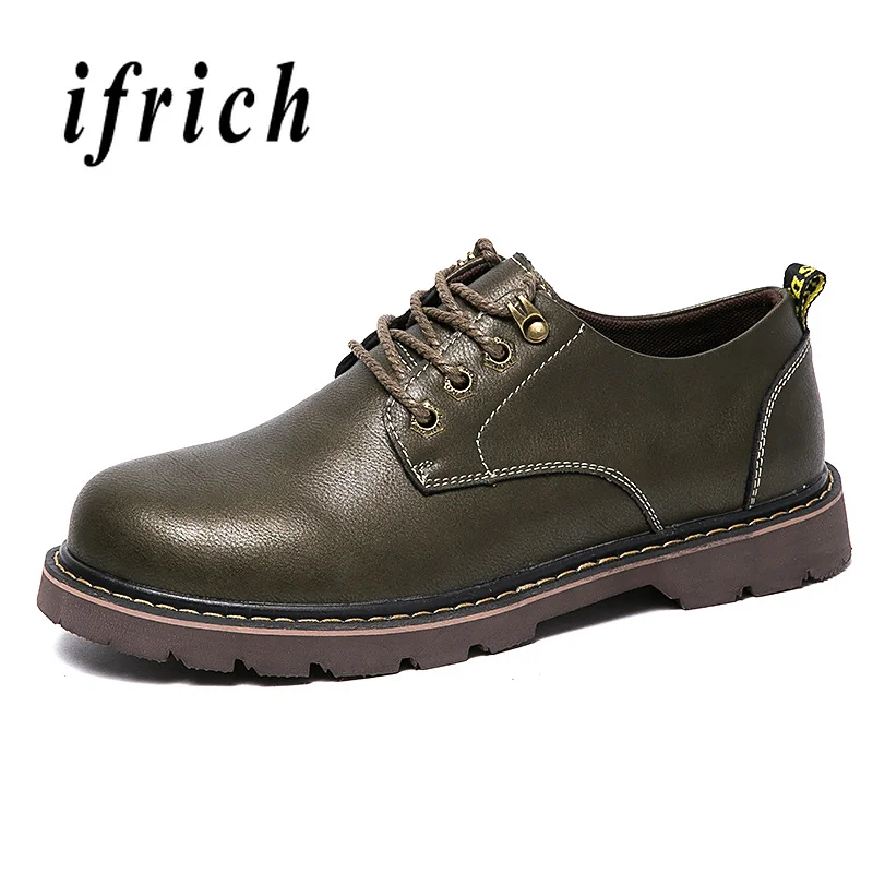 

2018 Men Leather Shoes Brown Khaki Mens Fashion Footwear Comfortable Casual Brand Male Shoes Genuine Leather Elegant Men Shoes