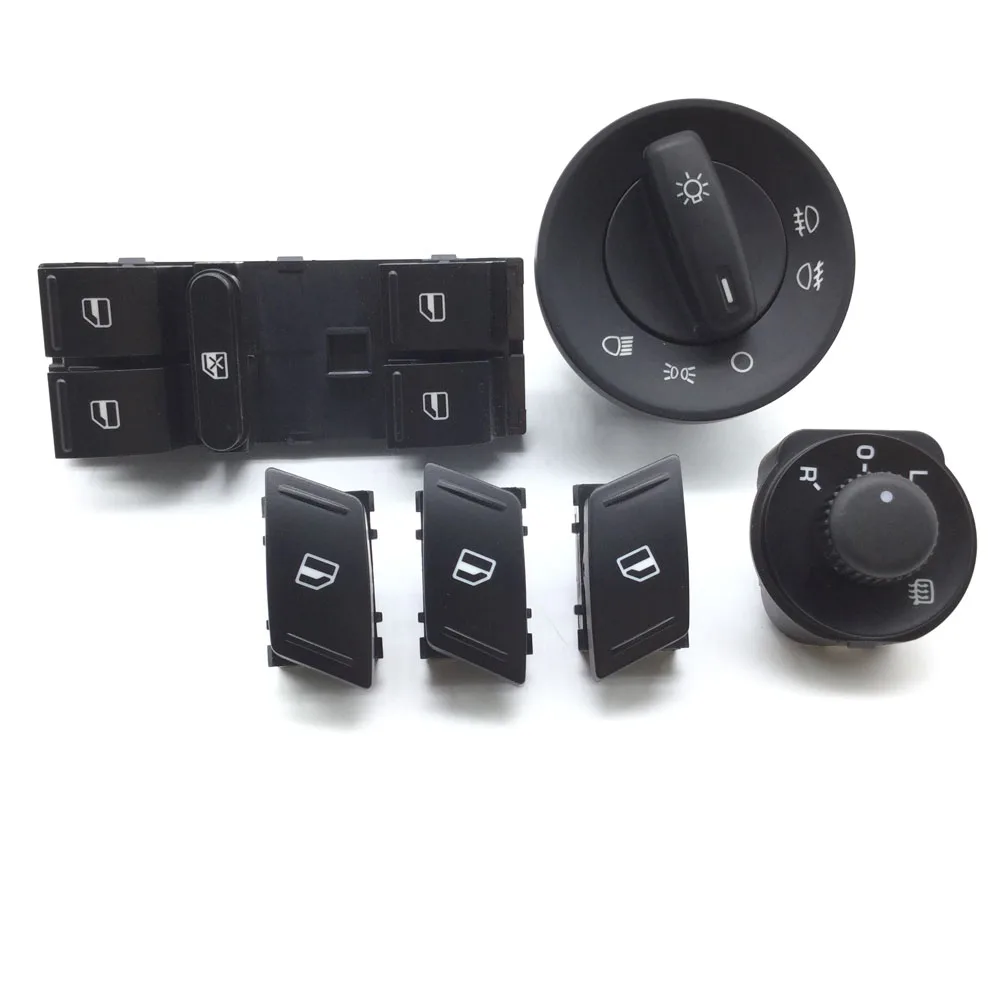

1Z0959858B For SKODA Octavia MK2 II 1Z Master Electric Power Window Headlight Side Mirror Switch Button 1Z0941431E 1Z1959565A