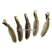 5 Ретро латунь Перо аллигатора Barrett зажим для волос 0.5