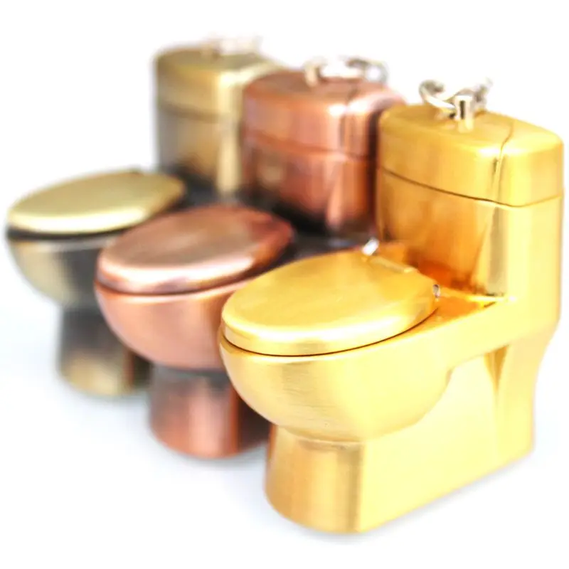 

Mini Creative Butane Lighter Cute Simulation Flush Toilet Model Fire Starter Keychain Ring Collection Prank Toy Gift