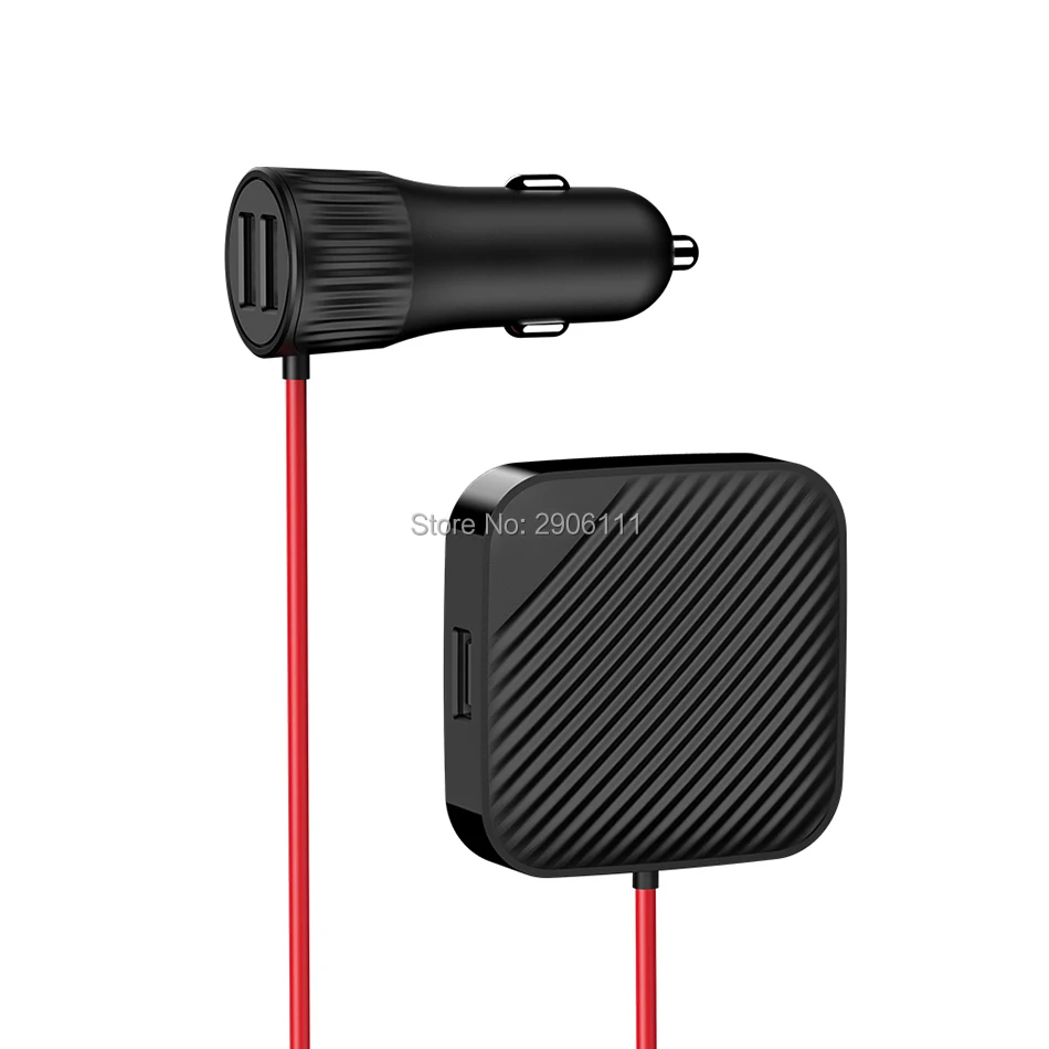 USB удлинитель автомобильное зарядное устройство Автомобильное переднее и заднее