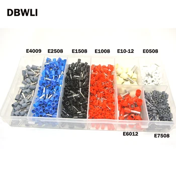 

1200PCS E0508 E1008 E1508 E2508 E4009 E6012 E10-12 Ferrules Terminal Block Cord End Wire Connector Electrical Crimp Terminator