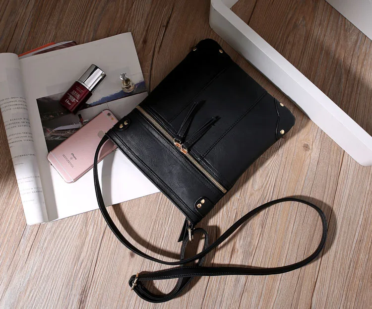 MJ Women Messenger Bags Casual PU Leather Crossbody Bag Brand Design Lady's Over-the-Shoulder Bucket Bag Solid Bolsa Feminina (19)