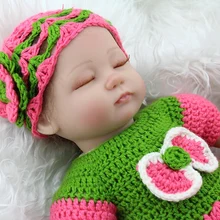 Кукла 17 дюймов, мягкая силиконовая кукла для новорожденных, куклы для сна, подарок для девочек, игрушки на Рождество, дни рождения, детские развивающие игрушки