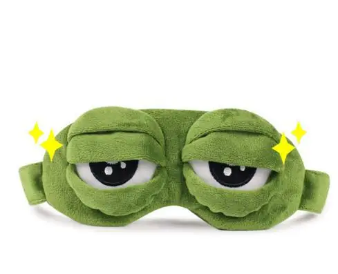 3 Sad Frog маска для сна Отдых Путешествия Расслабление Спящая помощь вслепую ледяное покрытие повязка для глаз маска для сна чехол аниме плюшевый глаз Рождество
