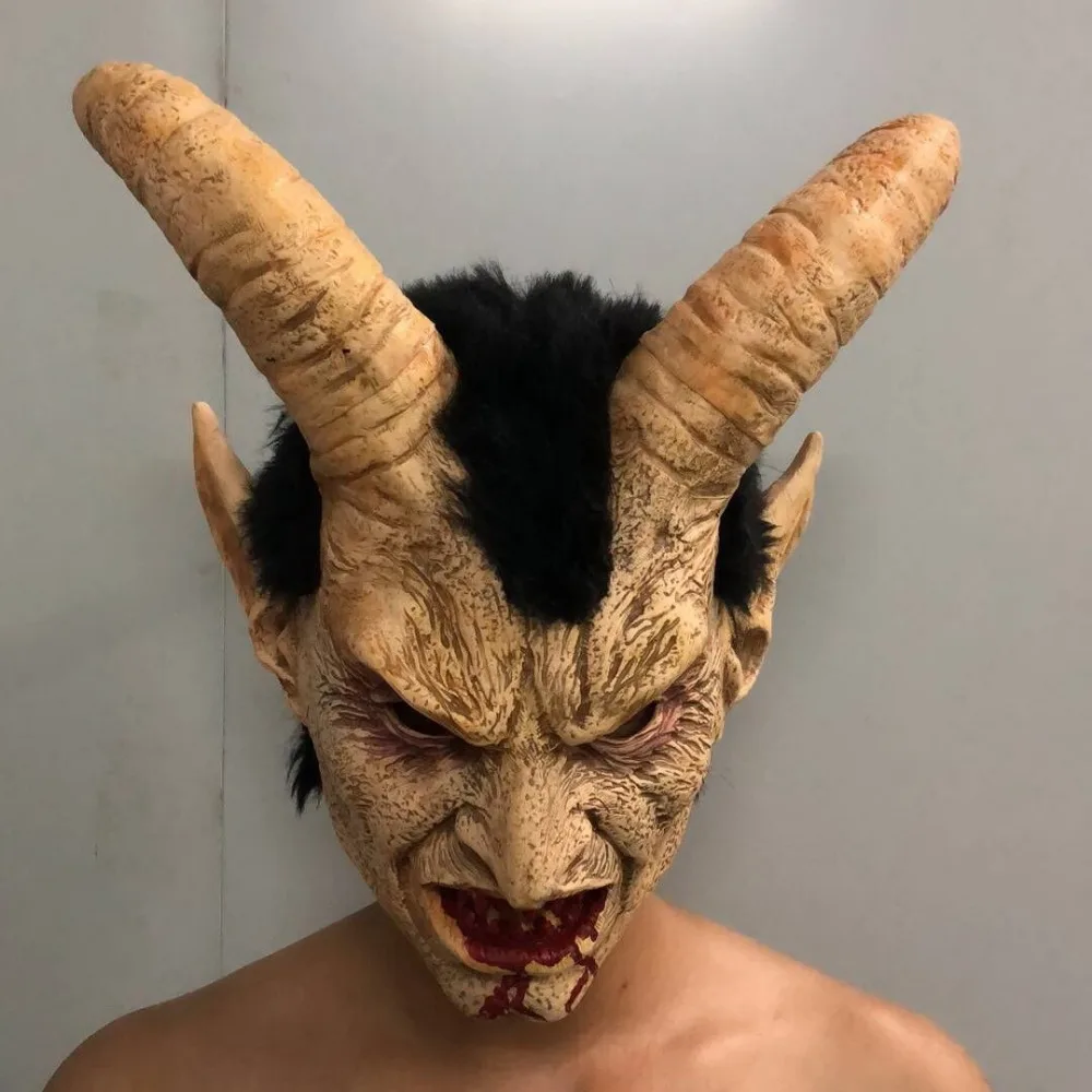 Маска для Хэллоуина с изображением головы оленя, реквизит для косплея, маска для взрослых, латексный костюм