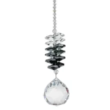 H& D 30 мм прозрачная люстра прозрачные кристаллы шар Радуга Octogon чакра Висячие солнцезащитные украшения шары