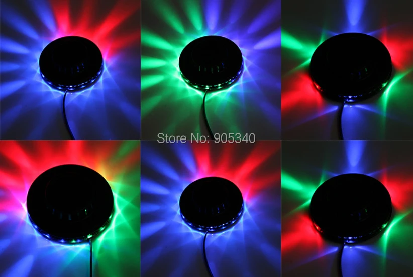 

Sunflower led light 8W 48 LED 90-240V Auto & Voice-activated LED RGB mini Stage Light,dj lights Bar Party Disco,Christmas Light