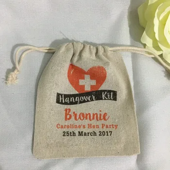 

personalized Bachelorette wedding Hangover Kit favor keepsake gift Bags bridal shower party Candy pouches