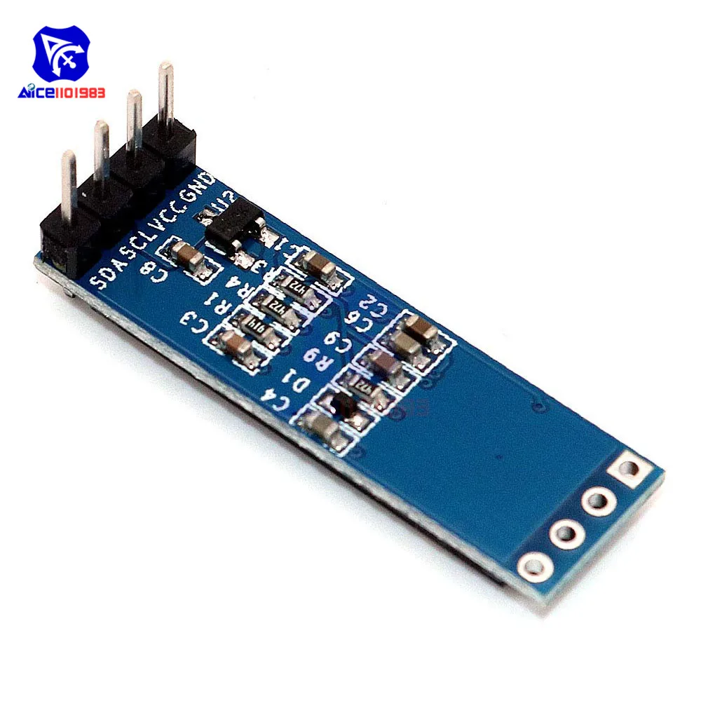 4 контактный модуль органического светодиода SSD1306 96x16 0 69 дюйма 3 5 В плата IIC для
