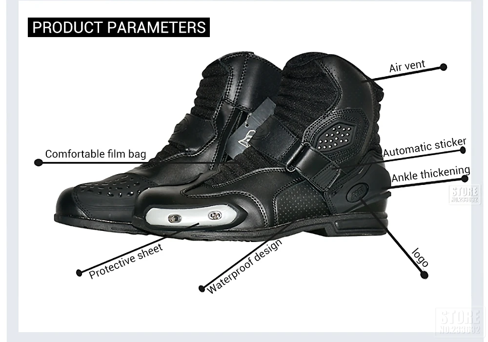 AMU/мотоциклетные ботинки; кожаные ботинки для мотокросса; мужские ботинки для верховой езды; обувь в байкерском стиле; дышащие байкерские ботинки черного цвета