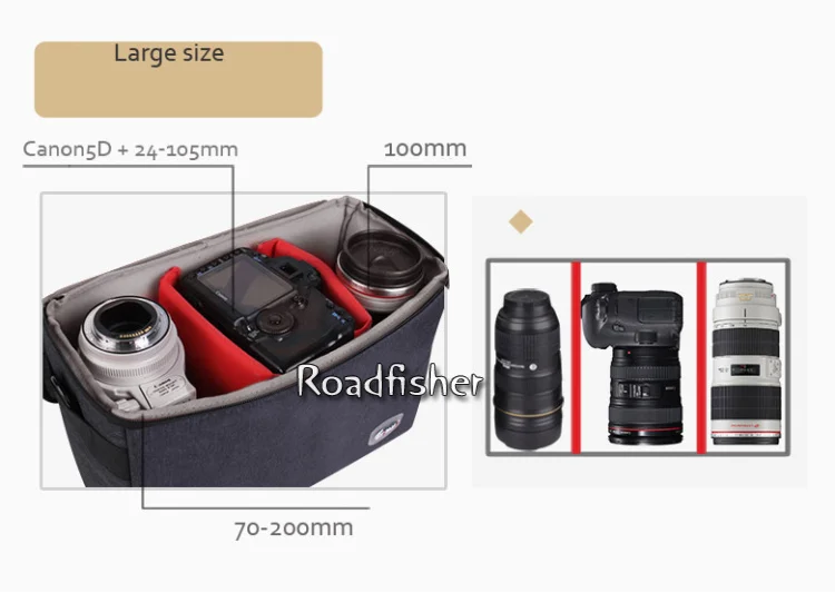 Camera bag partition insert organizer 9