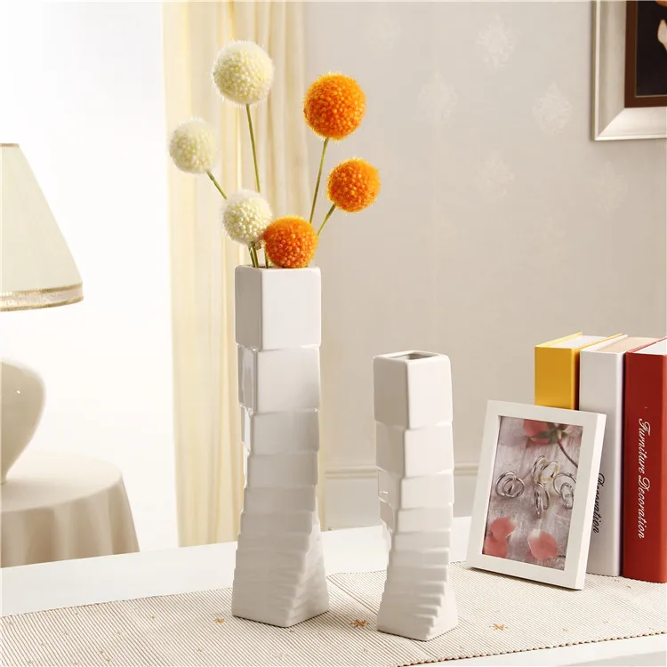 

White ceramic vases home decor flower vases art decor flower pots planters bathroom TV cabinet/bedroom decor