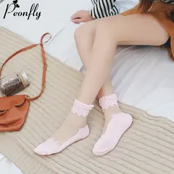Новые креативные носки Недавно Дизайн 5 пар Для женщин Носки хрусталь тонкие прозрачные тонкие шелковые носки Прямая поставка