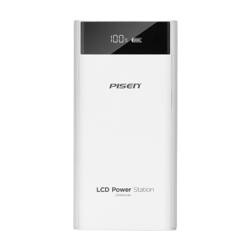 Original Pisen Power bank 20000mAh LCD External battery 18650 Portable battery Universal power bank Dual USB Output For xiaomi 