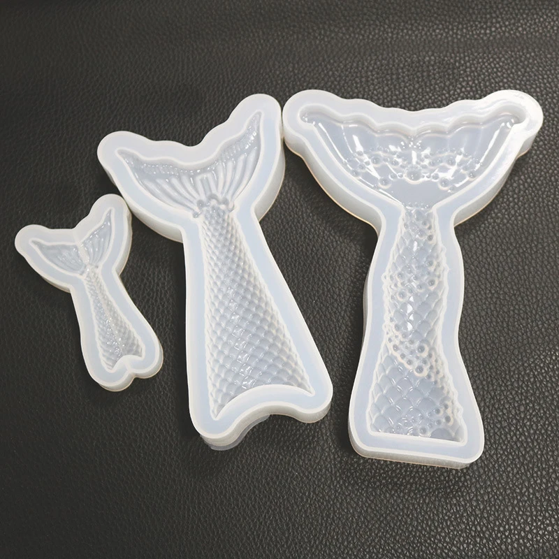 

1PC Fish Mermaid Tail UV Resin Molds Jewelry Accessories Dried Flower Cabochon Jewelry Molds