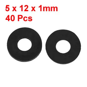 

Uxcell 40PCS High Quality 5x12x1mm Oil Resistance O-Ring Hose Gasket Flat Rubber Washer Lot for Faucet Grommet Black Hot Sale