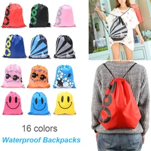 Плавательный двухслойный водонепроницаемый рюкзак на шнурке, цветная сумка на плечо, спортивная сумка для переноски животных для вещей