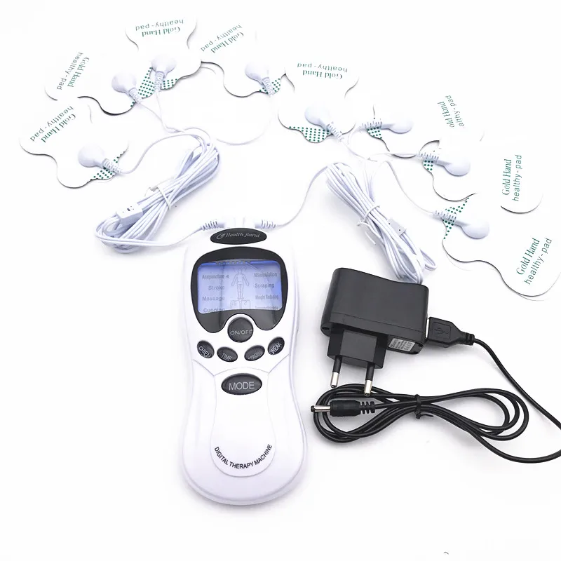 

Health Care Birthday Gift Dual Channel Electric TENS Therapy Massager Relax Muscle Pain Relief Stimulator + 8 Gel Electrode Pads