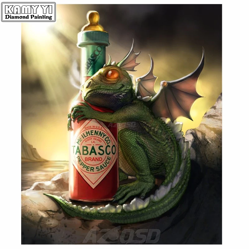 

Diy Diamond Painting Dragon tabasco Cross Stitch Diamond Mosaic Embroidery Needlework Home Decoration Diamond Painting