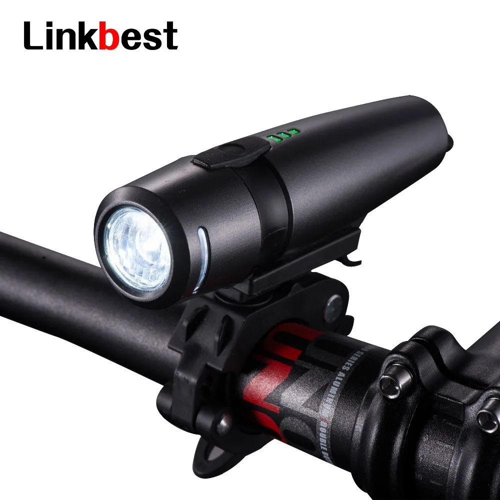 

Linkbest 300 Lumens USB Rechargeable Bike Light , Ultra-compact, Waterproof Safety Bicycle Light Fits ALL Bikes