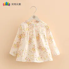 Spring Hot Sale White 100% Cotton Shirts Baby Girl Shirt Children Clothes Kids Long Sleeve Girls Tops Children’s Clothing