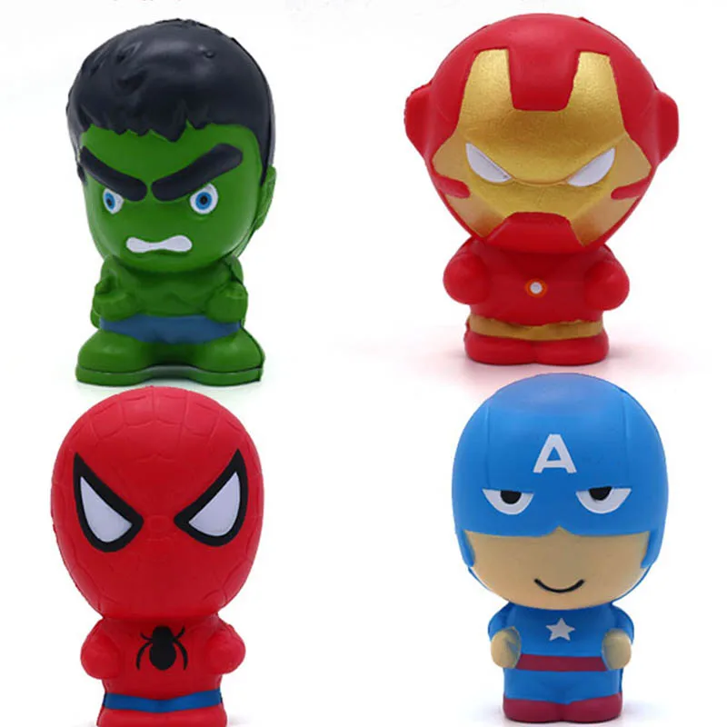

Jumbo Marvel Avengers Spider man Hulk Iron Man Squishies Slow Rising Toys Cream Phone Straps Scented Squeeze Toy 11.5*7CM