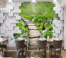 

3D Custom Mural Wallpaper Brick Textured Wild Restaurant Living Room Bedroom Sofa TV Background Wallpaper 3D