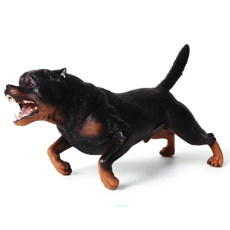 8 "Милая статуя щенка моделирование Ротвейлер семья собака ABS домашний декор t фигурка Коллекционная модель игрушки OPP 21 см L280