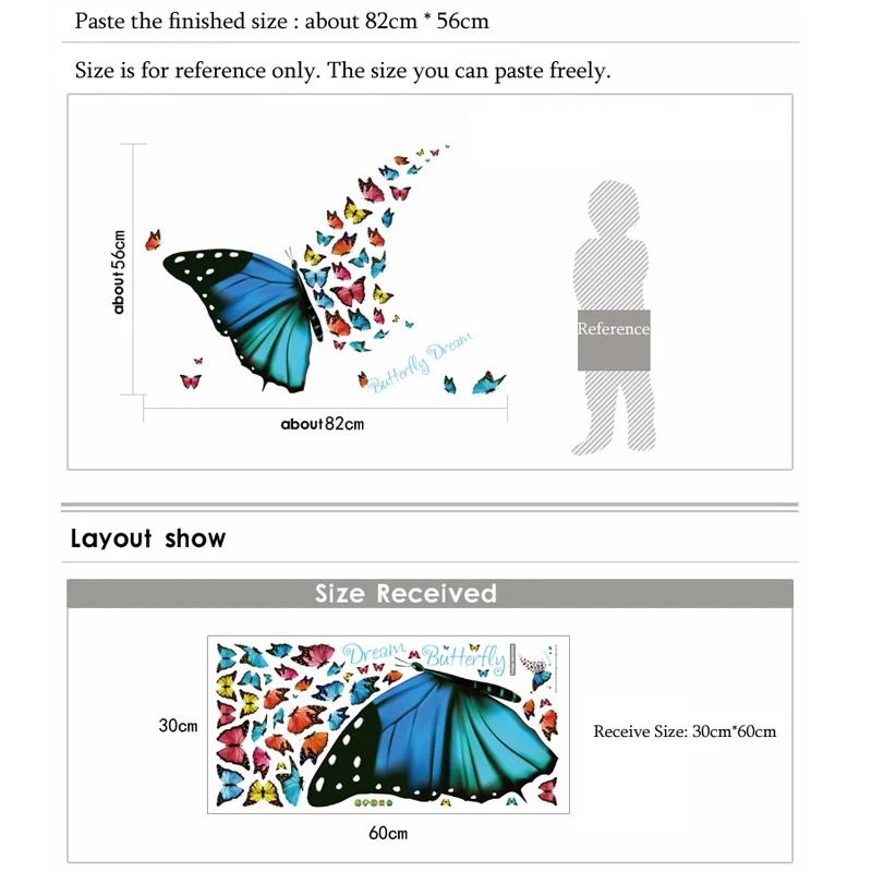 Красочные бабочки настенные наклейки в виде бабочки для украшения DIY винил домашний декор художественные наклейки 3D обои наклейка s на стену
