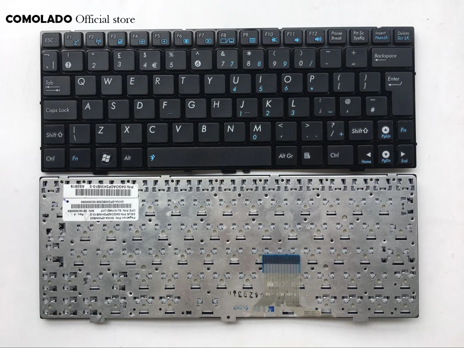 Клавиатура для компьютера c английской раскладкой для ASUS epc1000 1000 h 1000ha 1000hc 1000hd 1000he Черный Клавиатура ноутбука британская Раскладка