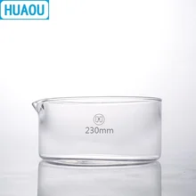 HUAOU 230 мм кристаллическое блюдо боросиликатное 3,3 стекло лабораторное химическое оборудование