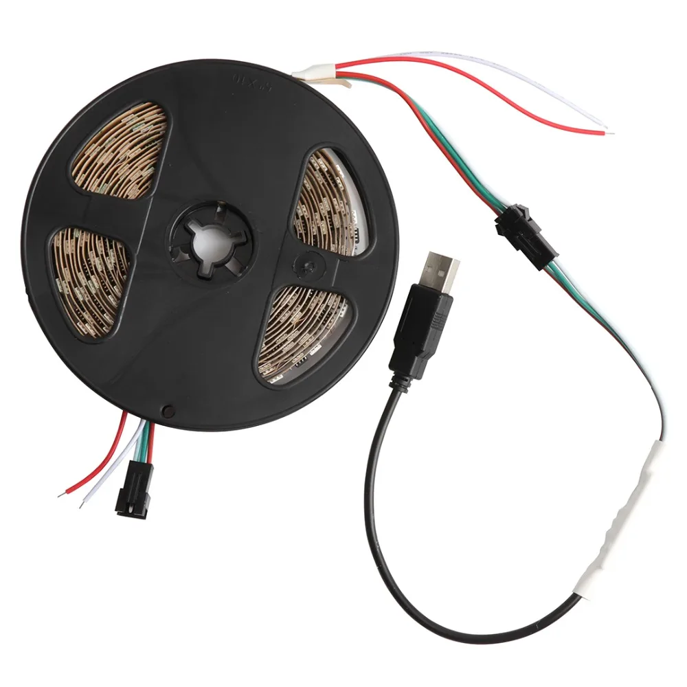 WS2812B addressable RGB LED Strip waterproof with controller WS2812 5V USB LED strip light TV backlight backgroud ribbon IL0 WS2812B addressable RGB LED Strip waterproof with controller WS2812 5V USB LED strip light TV backlight backgroud ribbon IL0