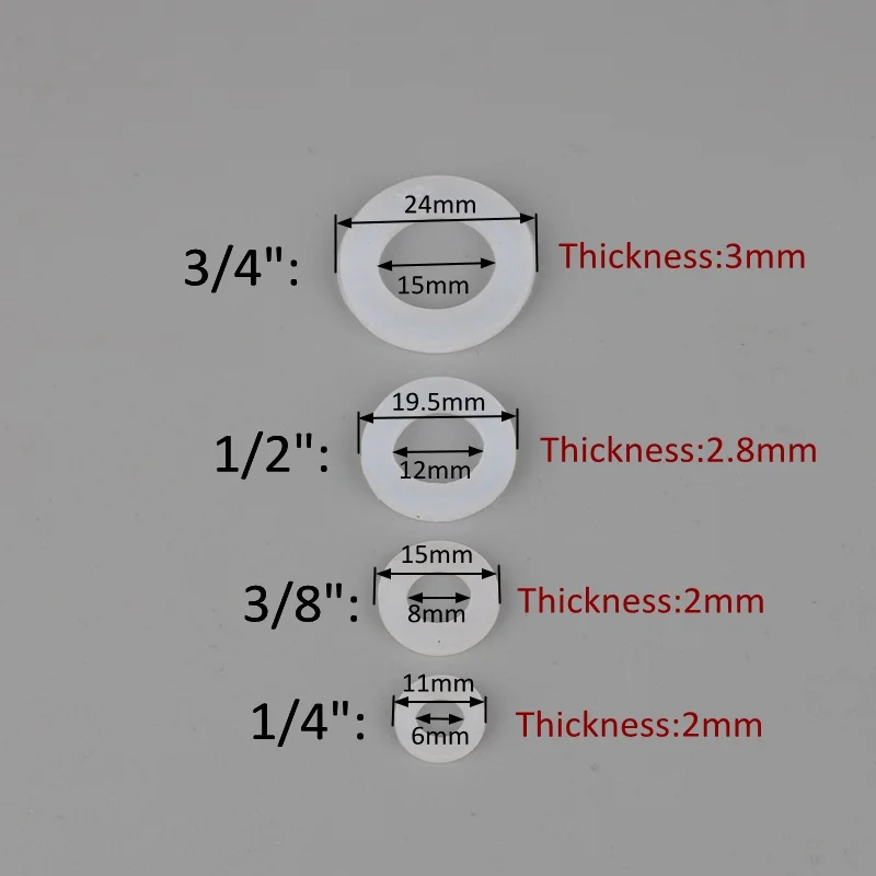 25 шт. 1/" 3/8" 1/" 3/4" " силиконовые прокладки водяные соединители уплотнительные кольца садовый шланг кран уплотнительное кольцо герметичные уплотнительные кольца