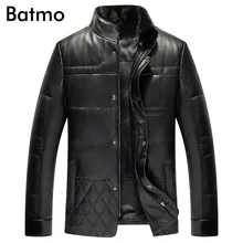 Batmo новое поступление Зима высокого качества, со вставками норки воротник овчины толстый пуховик для мужчин, кожа мужчин, 19-1502