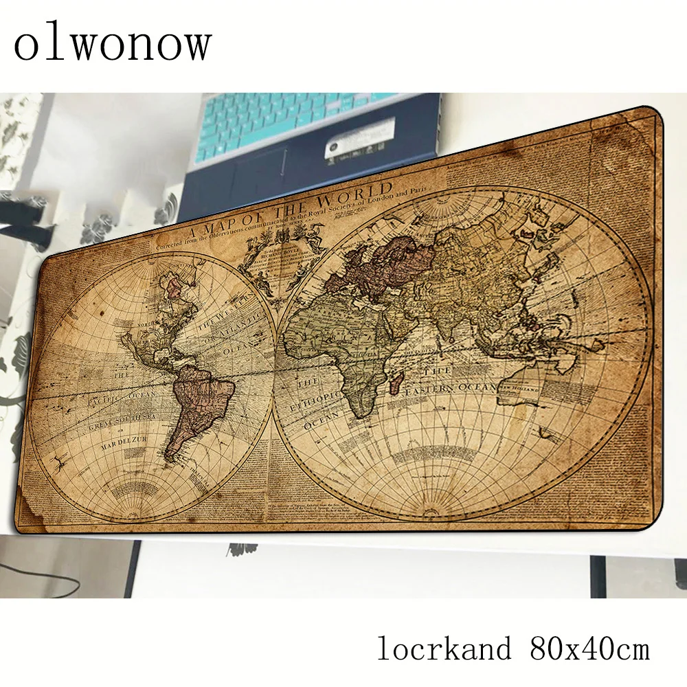 Коврик для мыши с картой мира 800x400x3 мм Красочный игровой коврик геймер